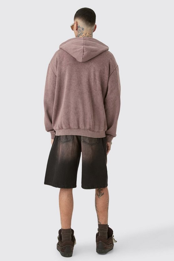 Tall Oversize Man Hoodie mit Reißverschluss