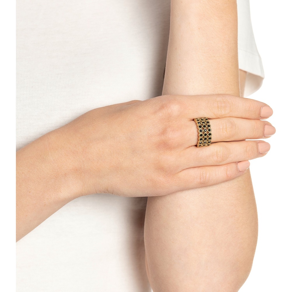 Leonardo Bague pour femme Acier inoxydable noir Bague