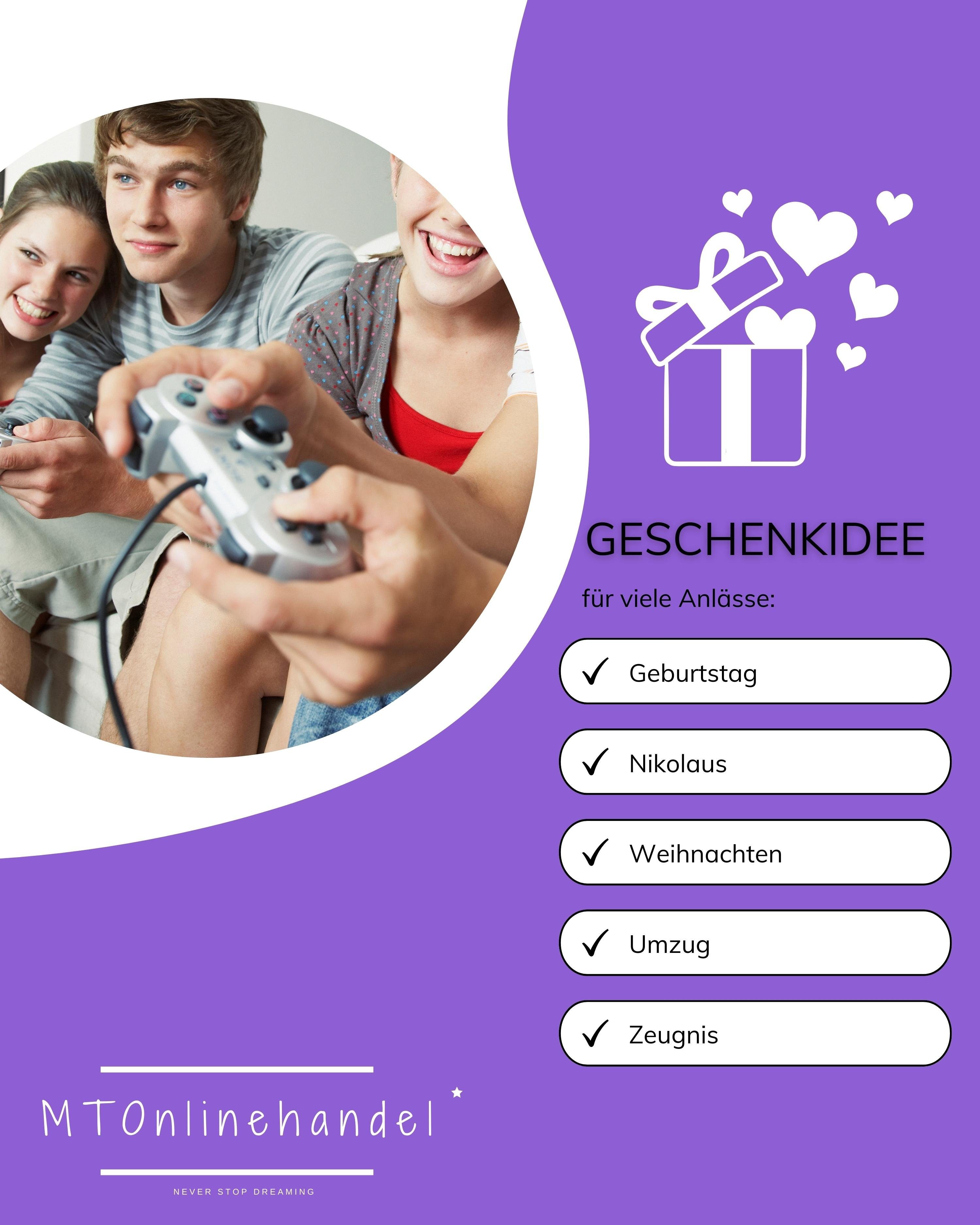 Jugendbettwäsche Gaming Bettwäsche 135x200 oder 155x220, Teenager Game Night, MTOnlinehandel, Mikrofaser, 2 teilig, Zocken Gaming / Game Kinder-, Teenager-Bettwäsche