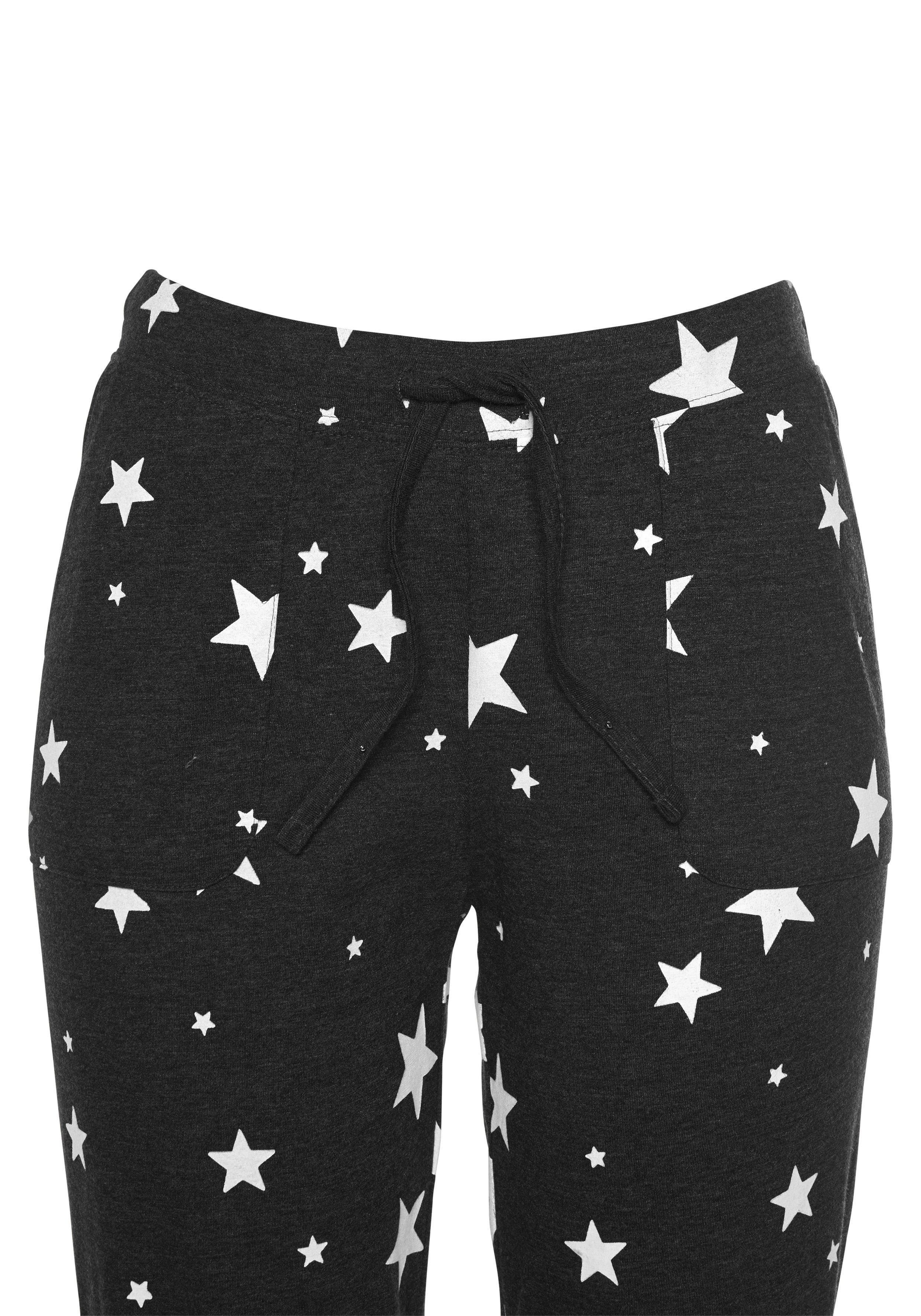 Vivance Dreams Pyjama (2 tlg., 1 Stück) mit Sternedruck