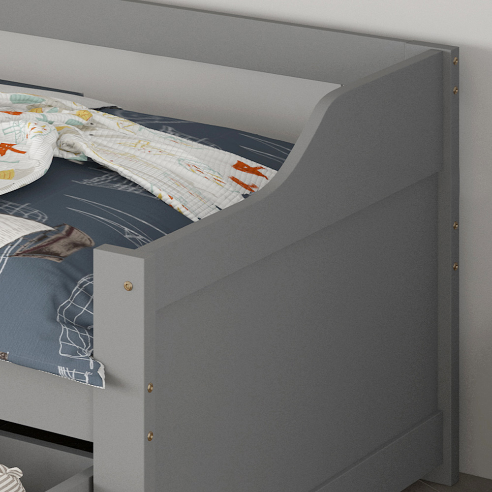 Home Deluxe HOME-DELUXE Kinderbett COSMOS mit Schubladen - 90 x 200 cm Grau