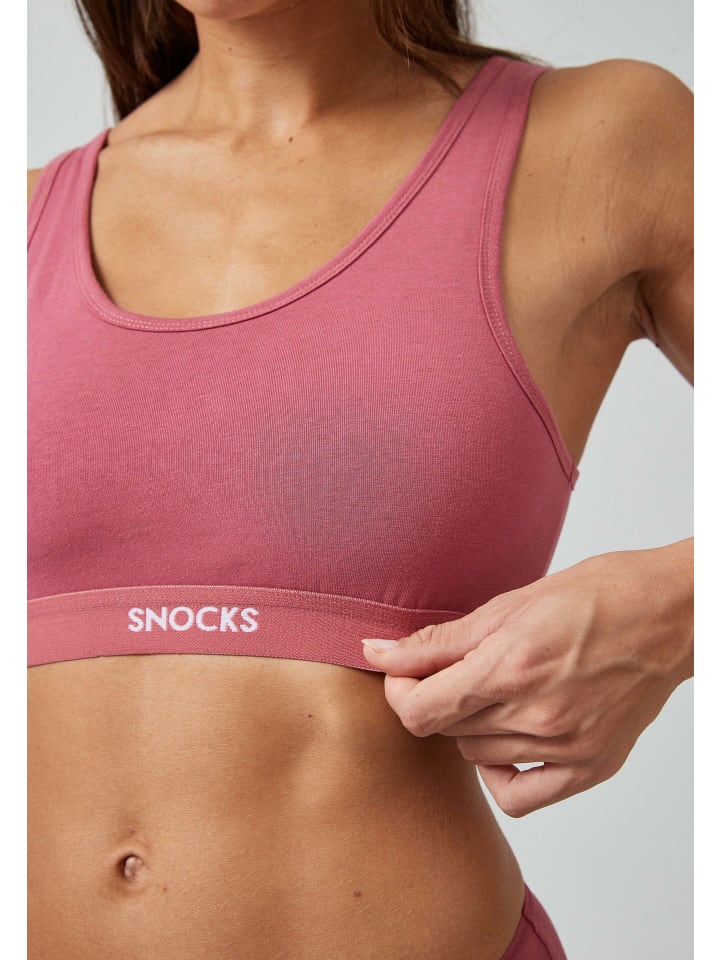 SNOCKS Soft BH aus Bio-Baumwolle 1 Stück in Mauve günstig kaufen