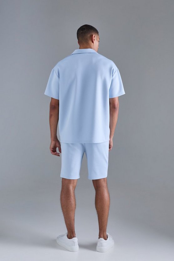 Oversize Scuba Poloshirt & Shorts