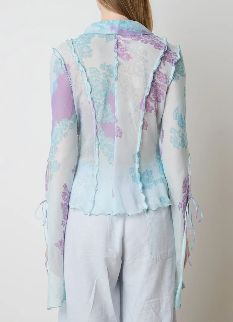 Acne Studios Semi-transparent top in silk blend