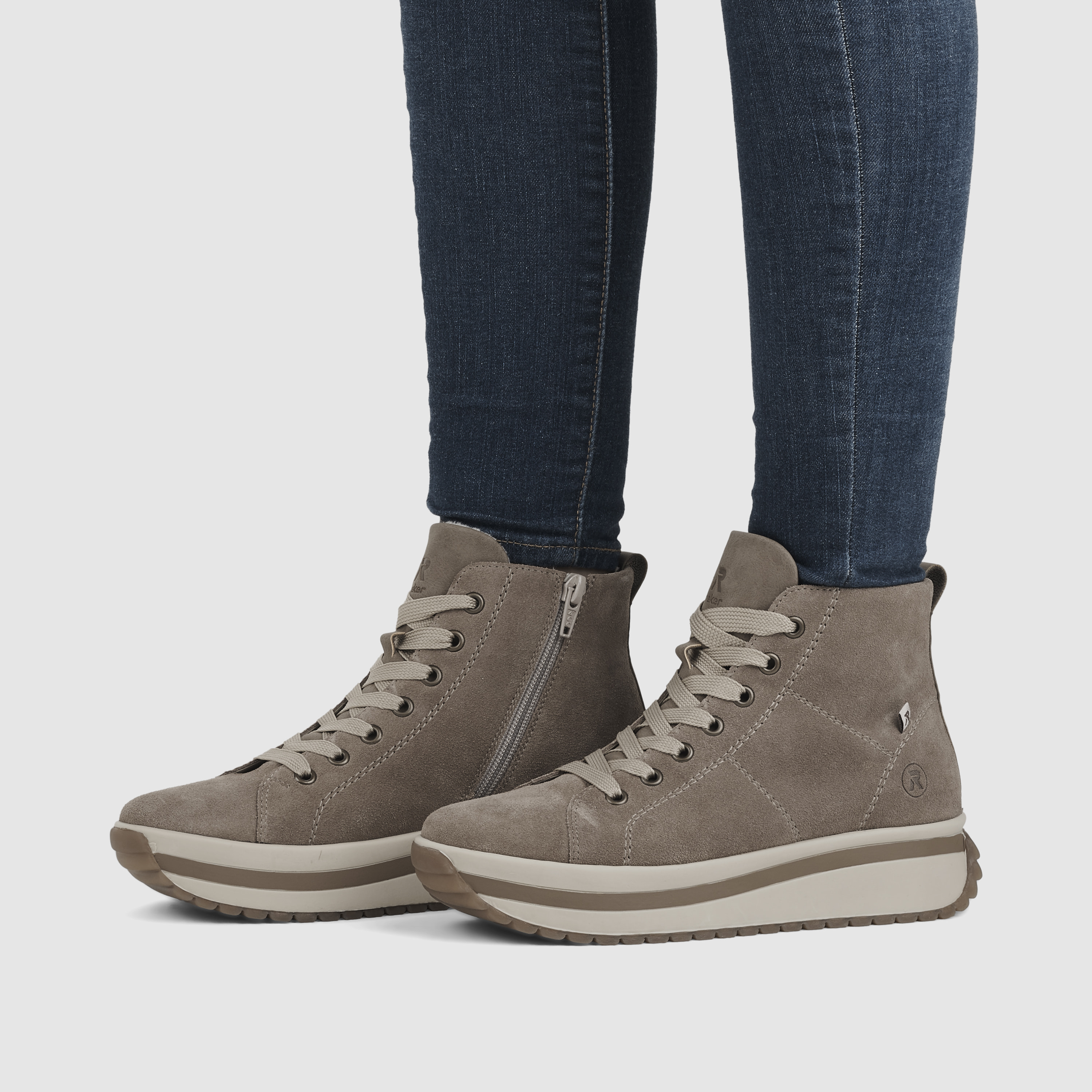 Rieker Damen Sneaker High hazel wood