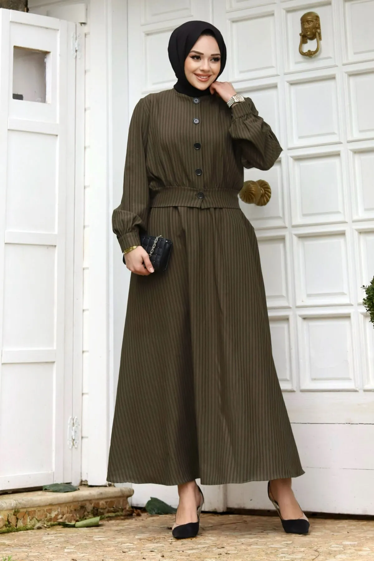 Tesettür Dünyası  Zweiteiler - Khaki - Regular Fit