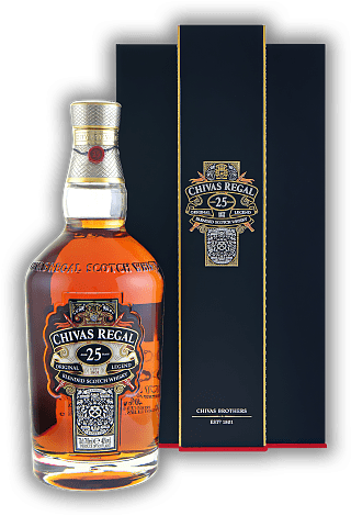 Chivas Regal 25 Years Chivas Regal 25 Years Ein seltener und exklusiver Blend der feinsten schottischen Whiskys. Alter 25 J. - 0,7	 Liter - Vol 40%