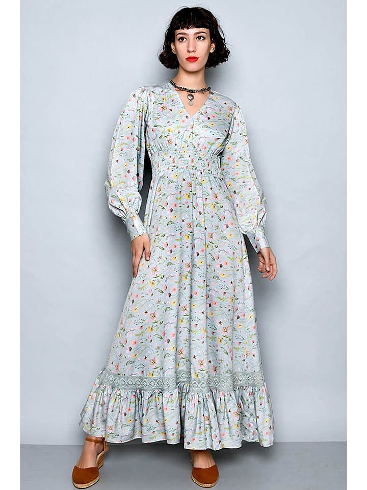H.H.G. Kleid in Hellblau/ Bunt günstig kaufen M
