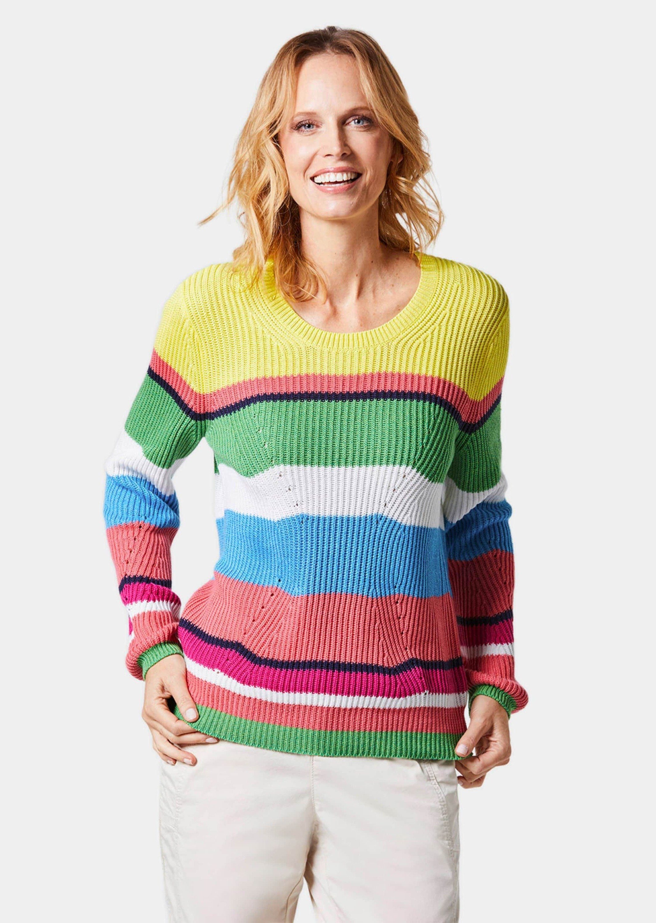 GOLDNER Strickpullover Pullover im Baumwoll-Mix