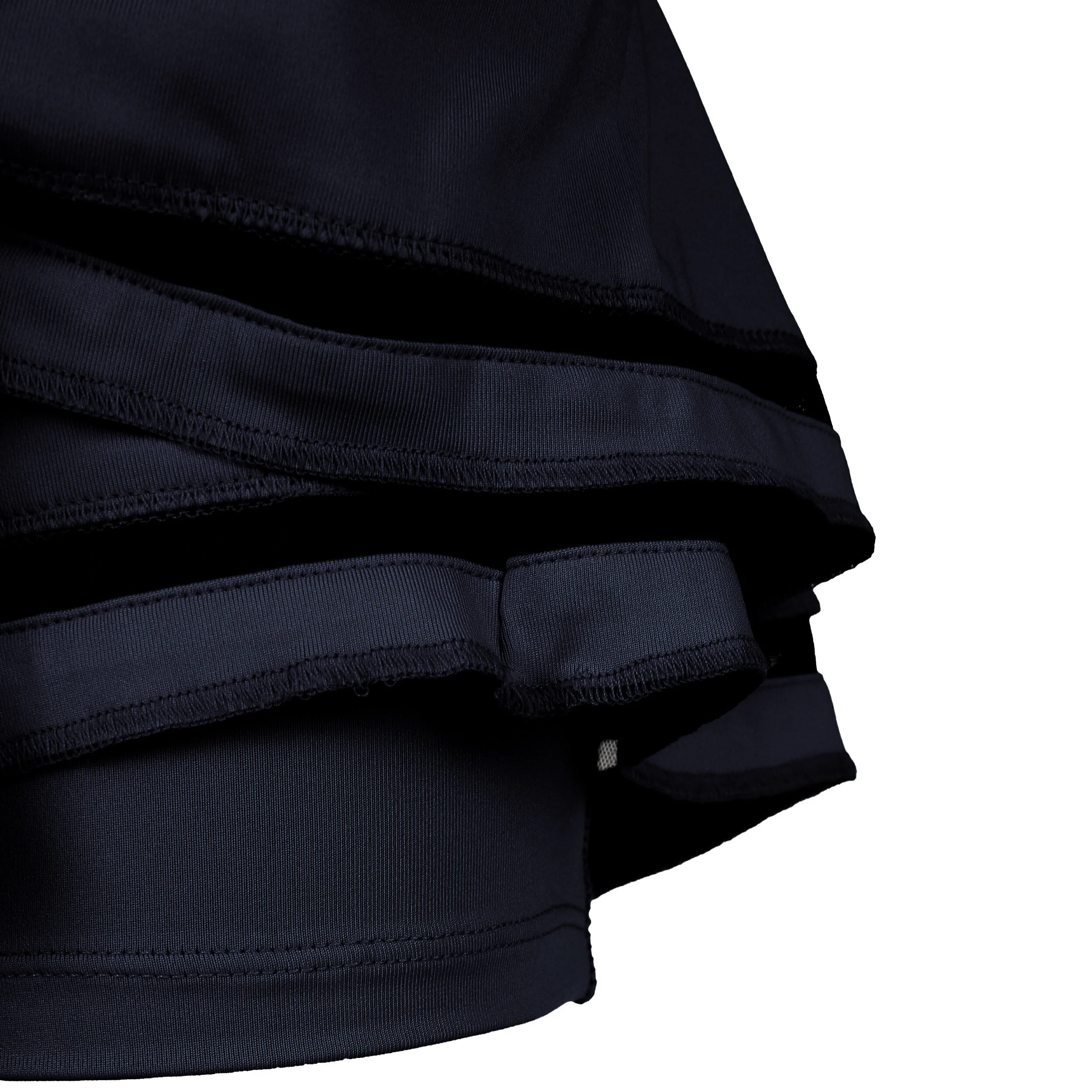 Long Pleat Tier Rock Damen - Schwarz, Blau