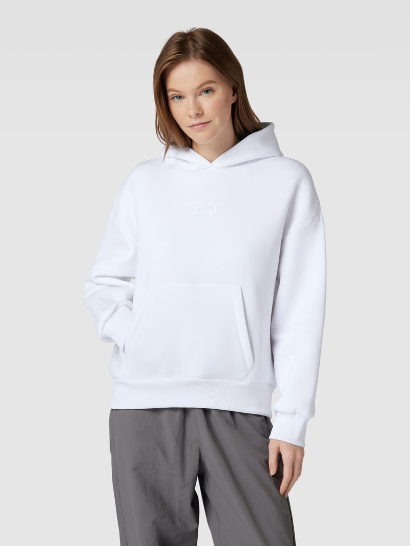 Hoodie mit Känguru-Tasche in weiß