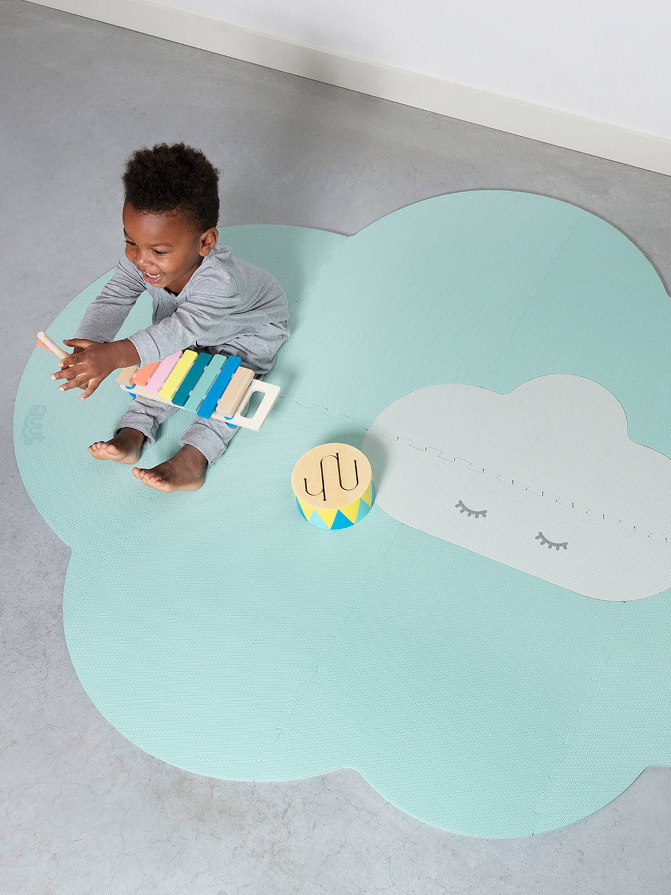 Quut Großer Baby Spielteppich WOLKE QUUT - mehrfarbig