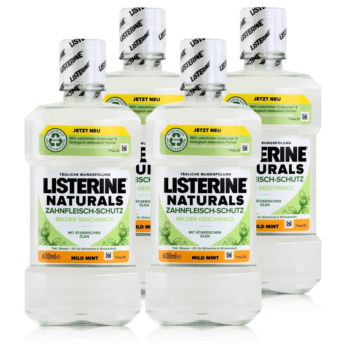 Listerine Mundspülung, Listerine Munspülung Naturals Zahnfleisch-Schutz 600ml - Mild Mint (4e