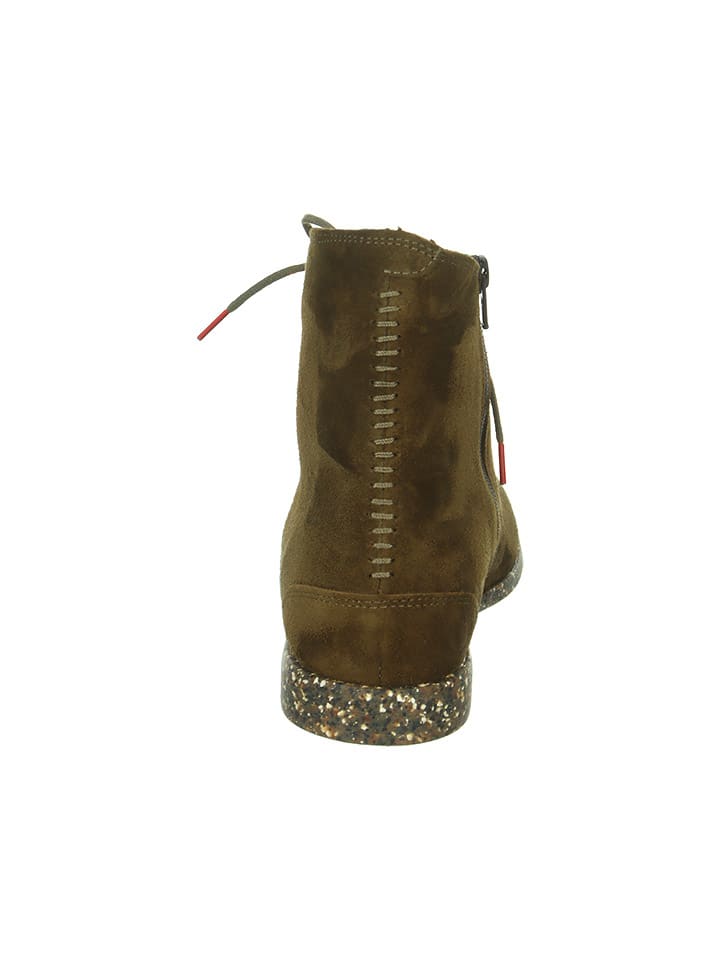 Think! Leder-Boots in Khaki günstig kaufen