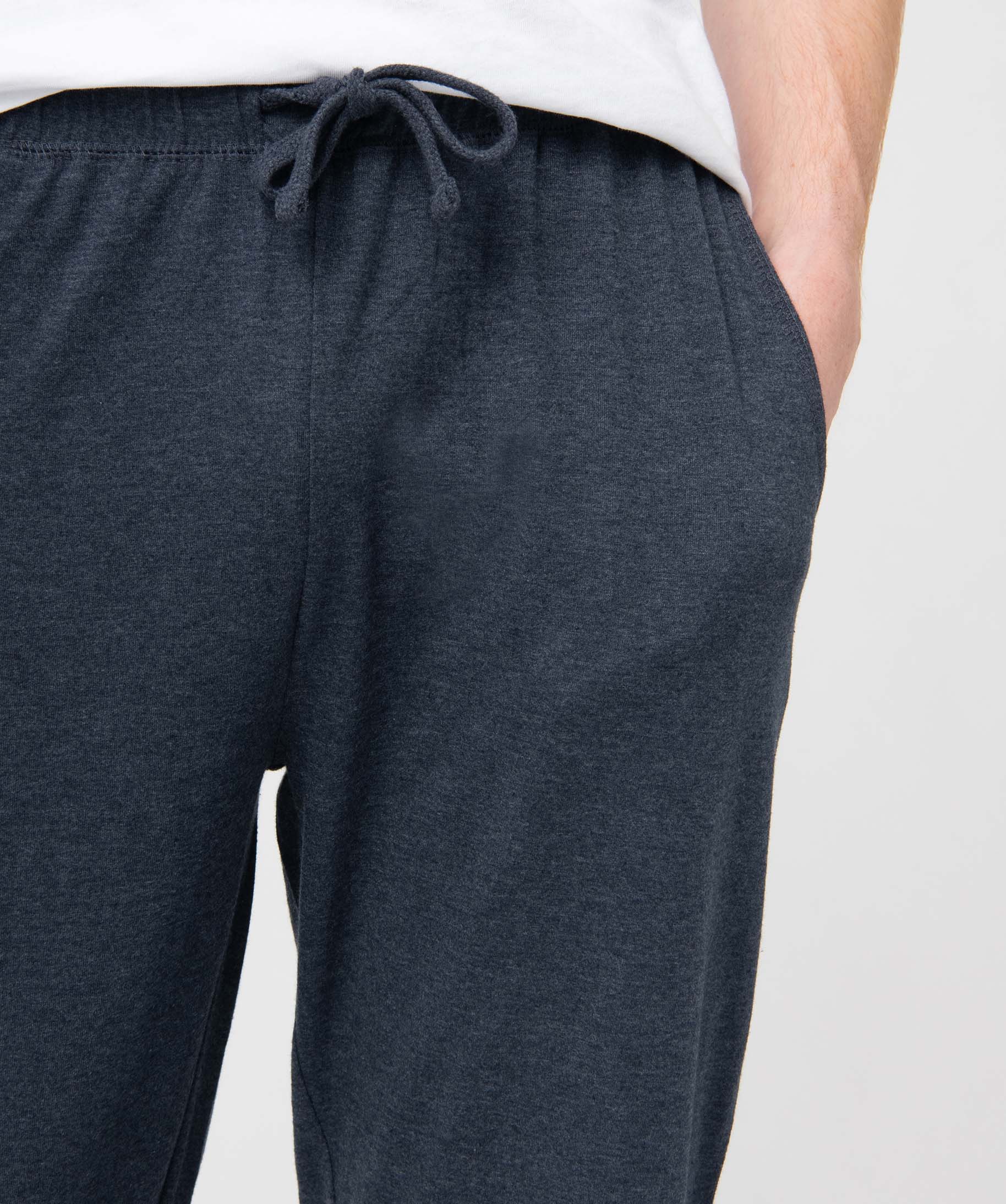 Pantalon de pyjama homme en jersey à taille élastique bleu fonce | GEMO