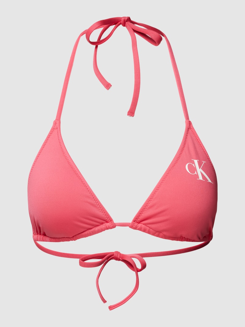 Bikini-Oberteil mit Logo-Detail in pink