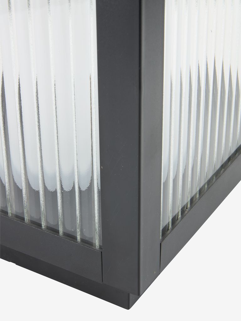 GULDSMED Laterne, Breite 22 x Länge 22 x Höhe 48 cm, mit LED, schwarz