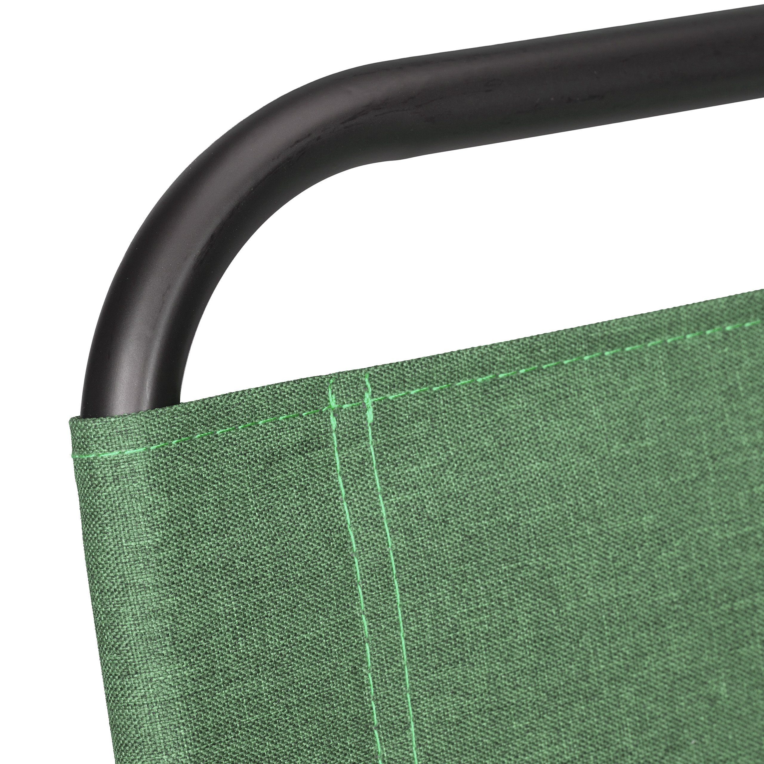 relaxdays Campinghocker Grüner Campinghocker mit Lehne