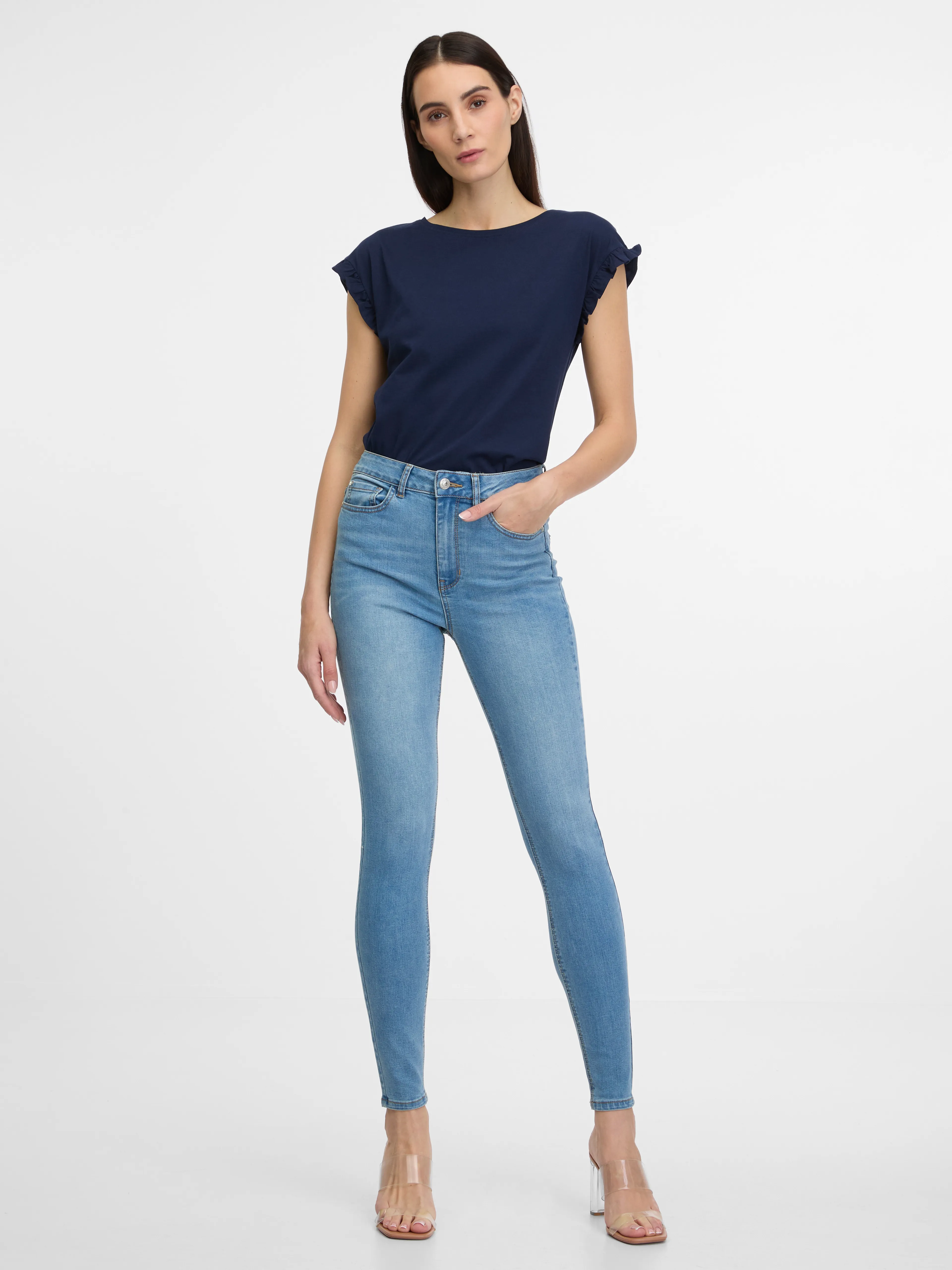 Hellblaue Damenjeans Skinny Fit ORSAY