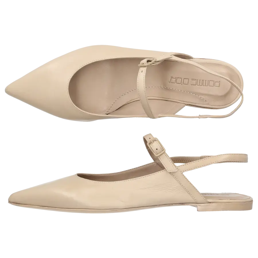 Pomme D`OR - Sling-Ballerinas 0610A Nappaleder - beige