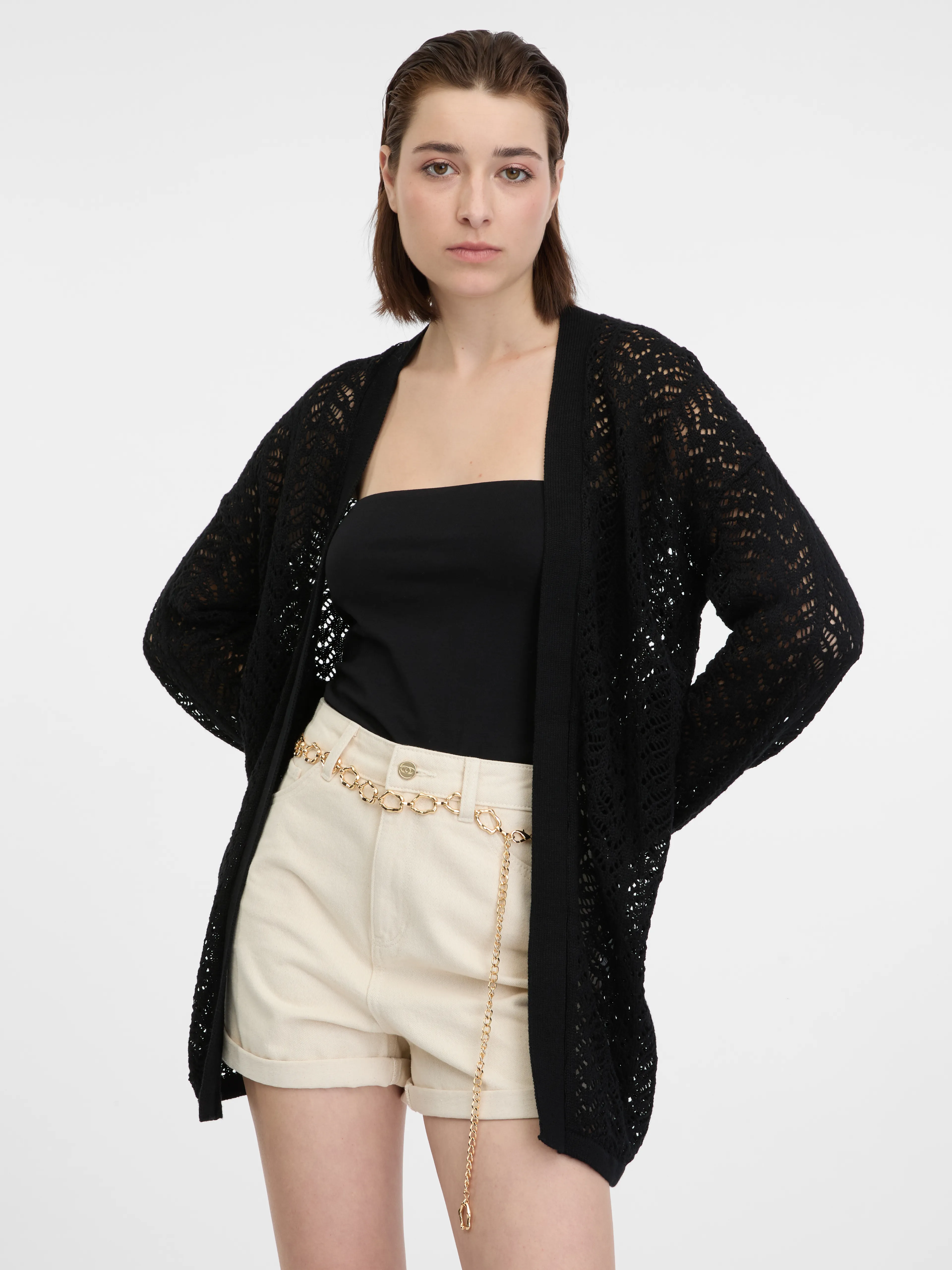 Schwarze Damen-Strickjacke ORSAY