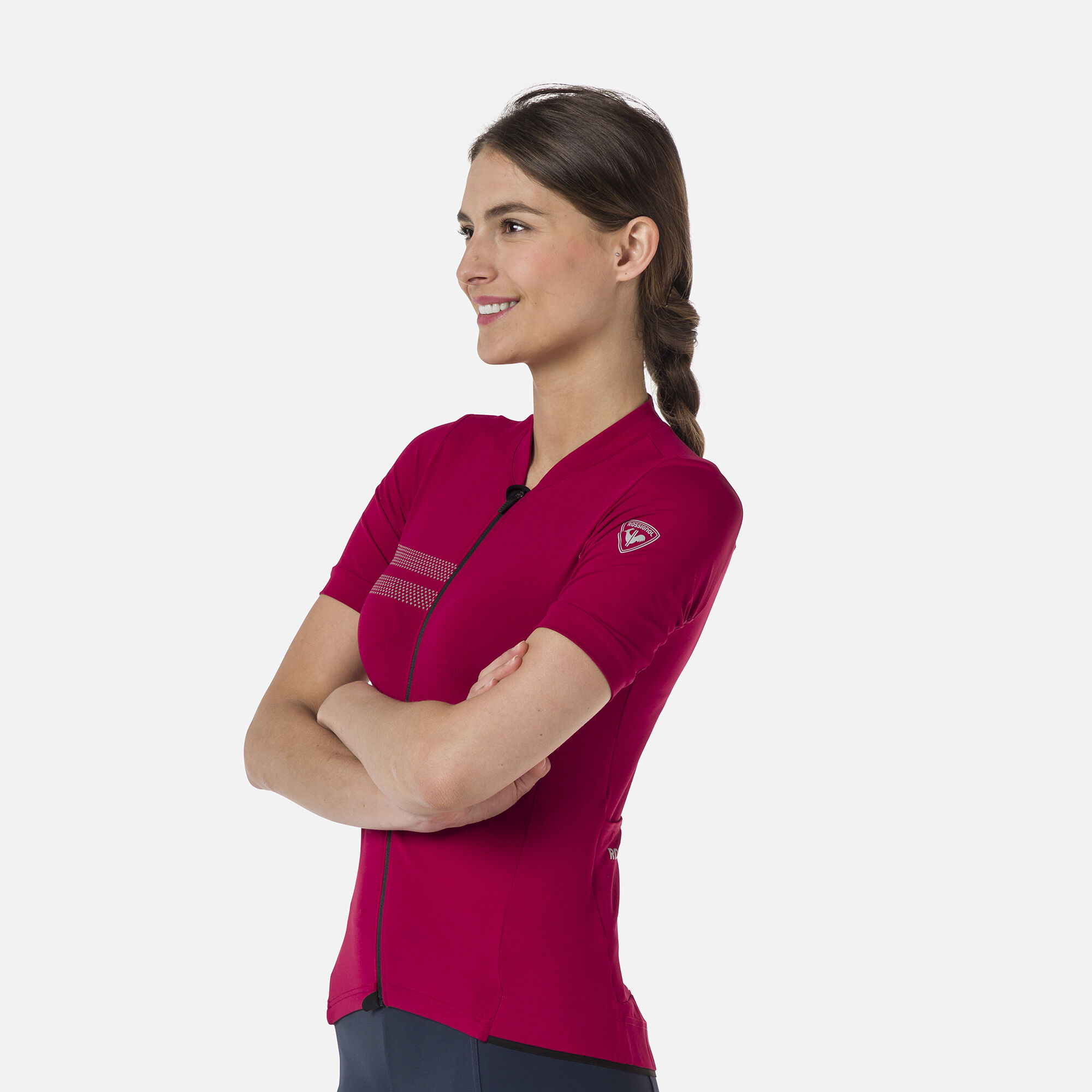 Maillot de vélo de route à manches courtes pour femme