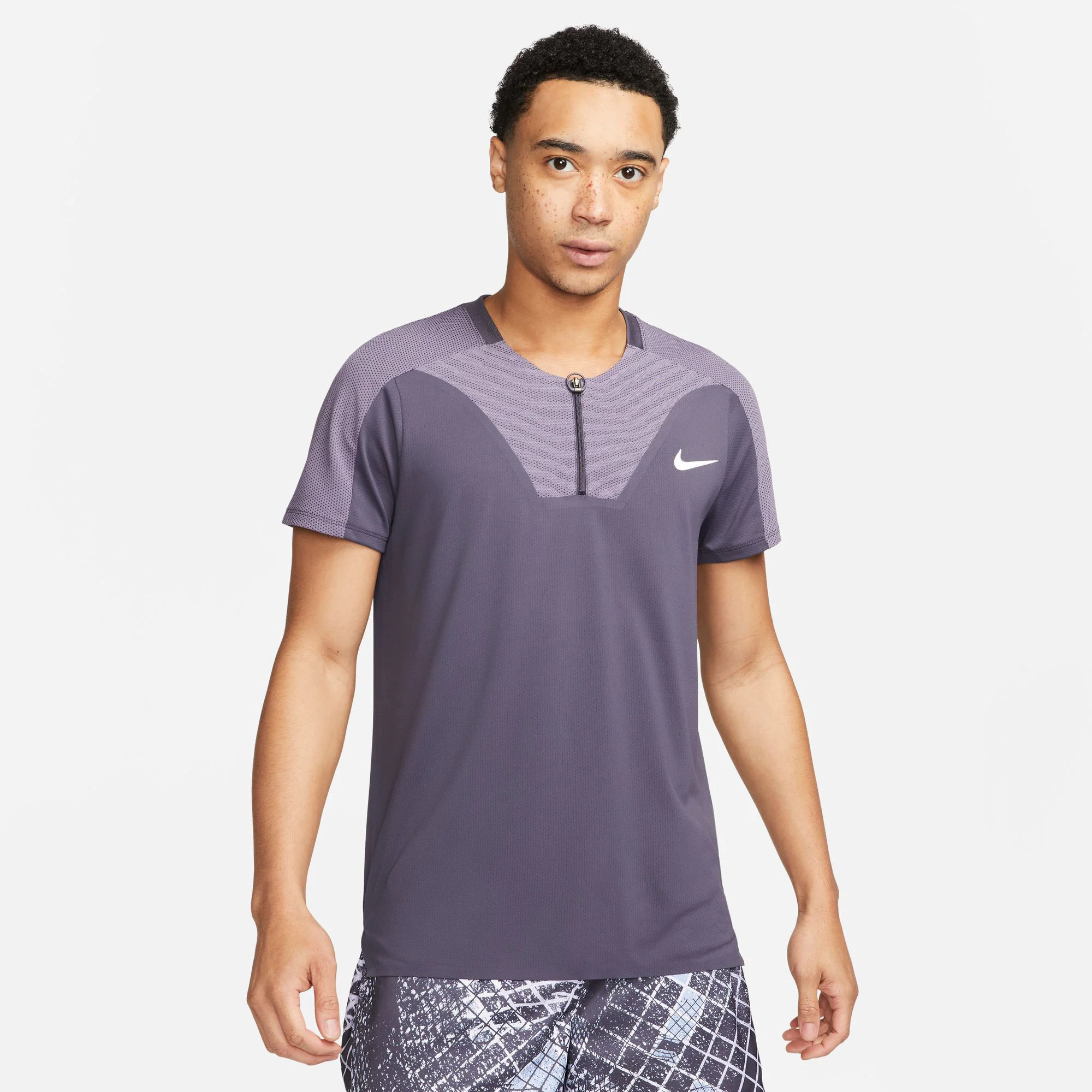 Dri-Fit Advantage Court Slim UL RG Polo Herren - Grau, Flieder