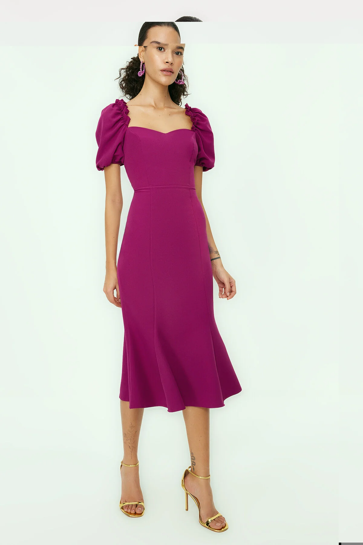 Trendyol Collection  Stilvolles lila Abendkleid