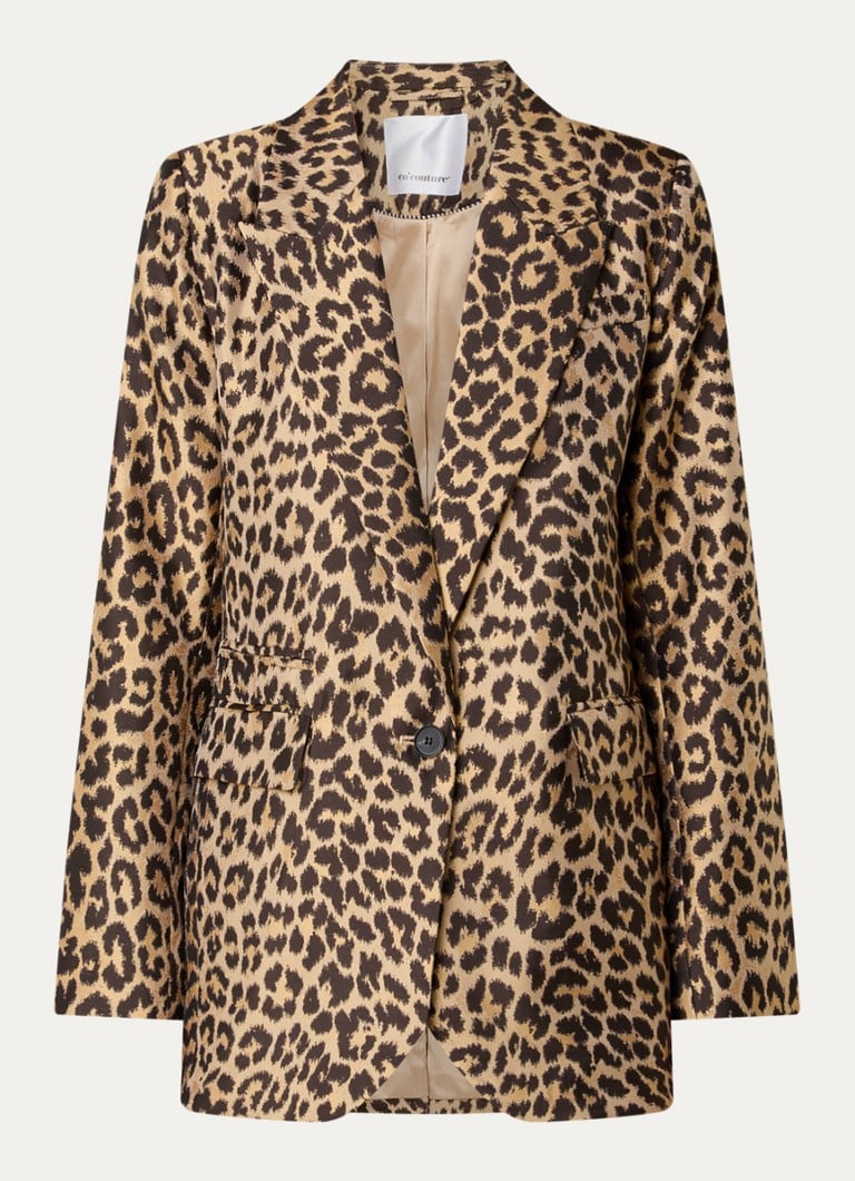 Co'Couture Lexa žakete ar leoparda apdruku un plecu polsteriem