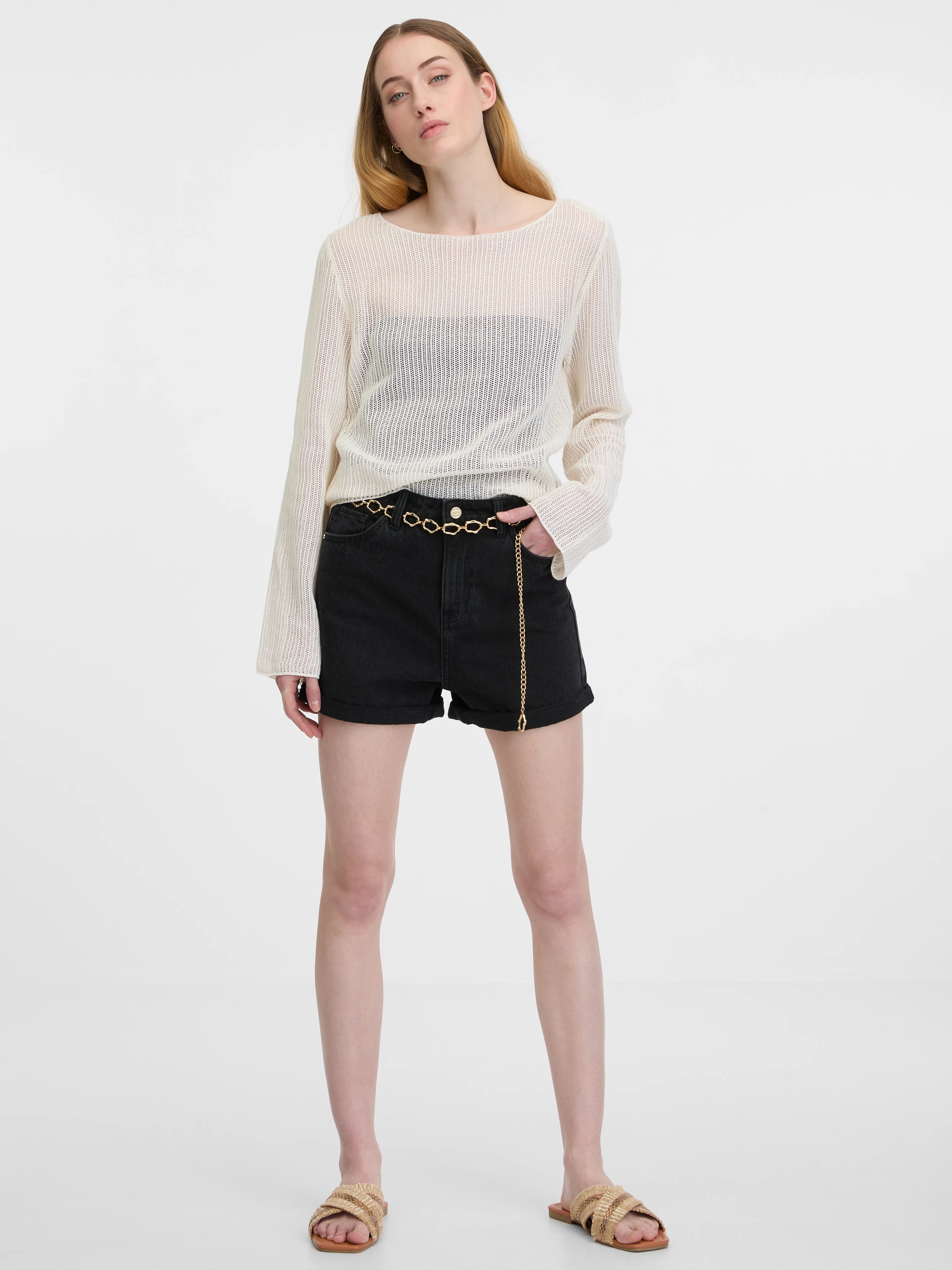 Cremefarbener Damenpullover ORSAY