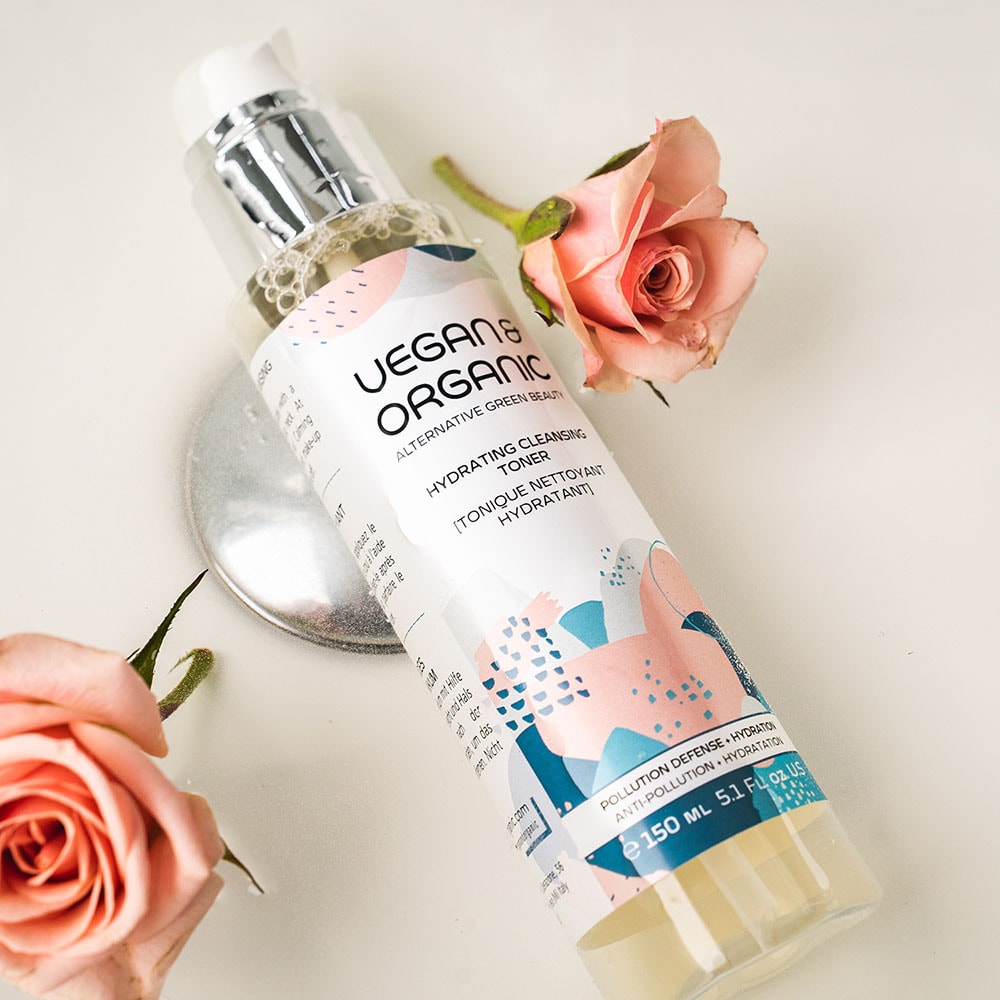 Vegan & Organic FLEUR D'ORGANGER FRAÎCHE + ALOE VERA + COMPLEXE DÉTOX SUPER GREEN TONIQUE NETTOYANT HYDRATANT
