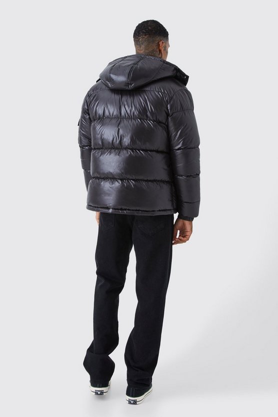 Hochglänzende gepolsterte Steppjacke