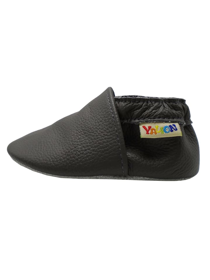 Yalion Leder-Krabbelschuhe in Schlamm günstig kaufen