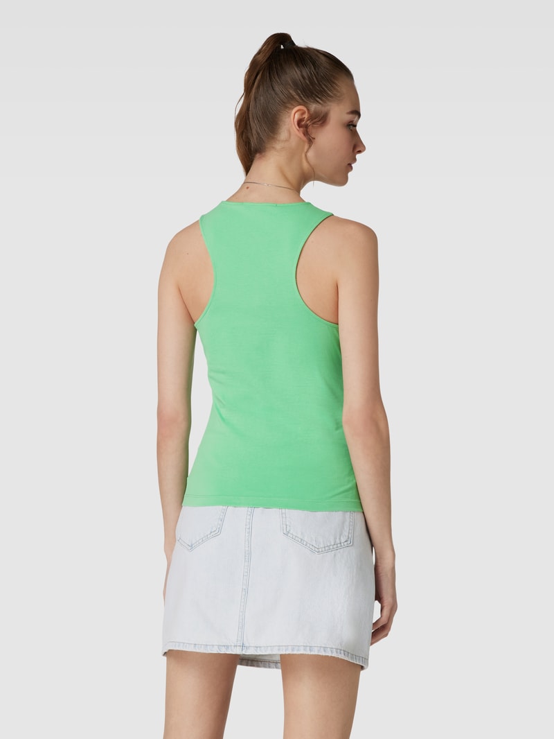 Tanktop mit Racerback Modell 'MICRO MONOLOGO' in grün