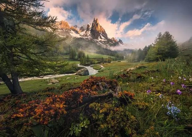 Puzzle 1000 Teile - Malerische Stimmung im Vallée de la Clarée, Französische Alpen