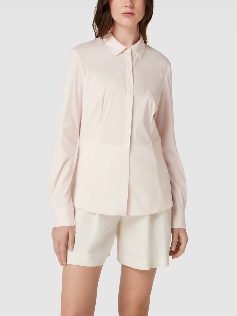 Hemdbluse mit Kentkragen in rosé