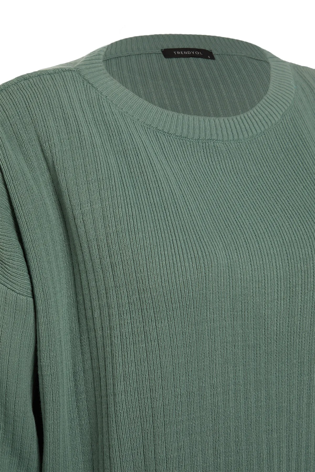 Trendyol Collection  Mintgrünes Strickoberteil- und Unterteil-Set mit Rundhalsausschnitt TWOSS20AU0084