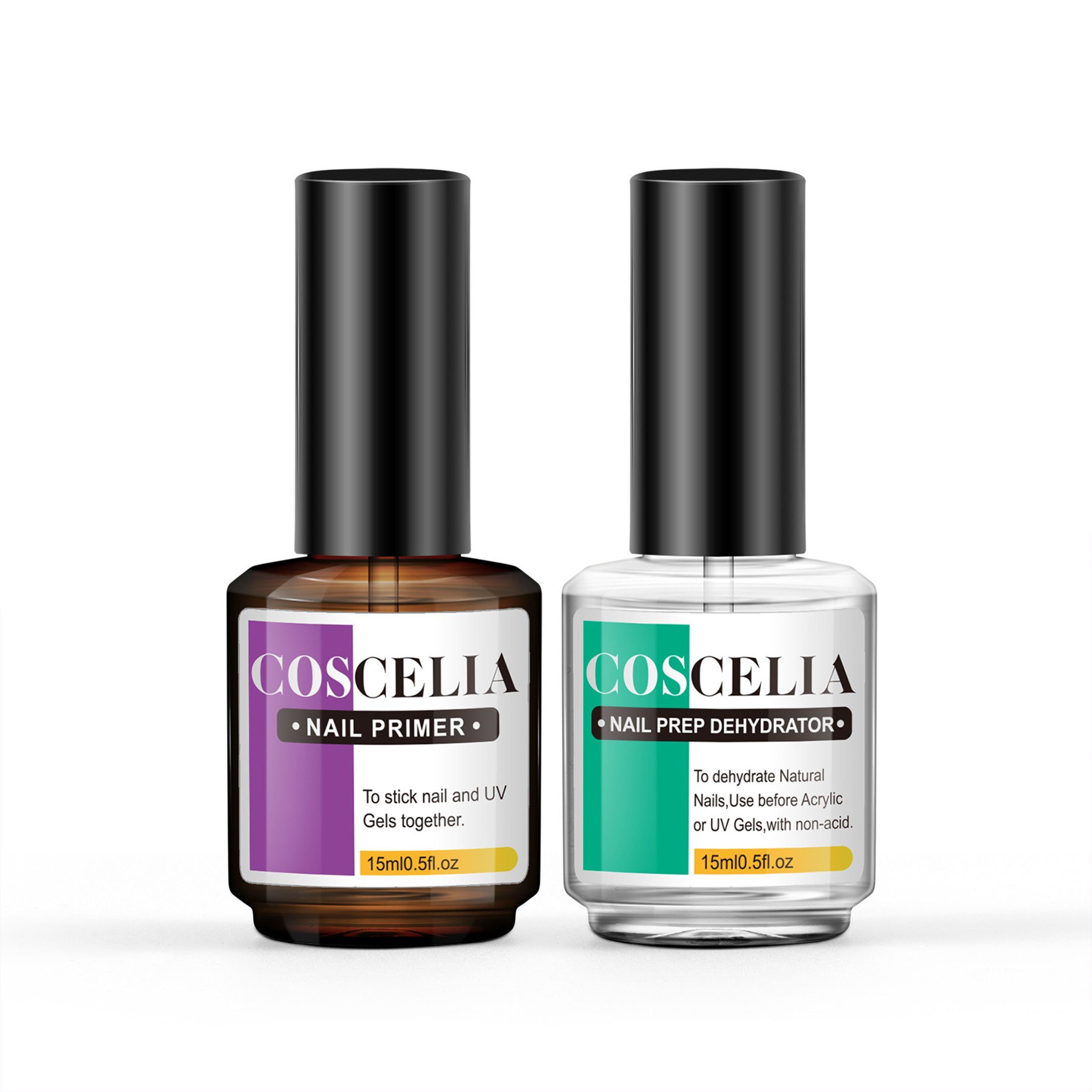 Scheiffy Nagelpflege-Set Nagel-Dehydrator,Nagelkleber,Nagelbasis-Gel für Nagelkunst,15ml, Verklebung,Nageltrockenmittel