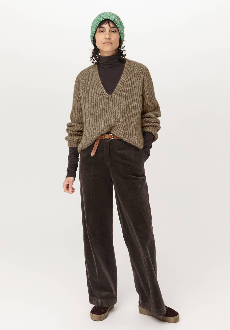 Pullover aus Alpaka mit Bio-Baumwolle