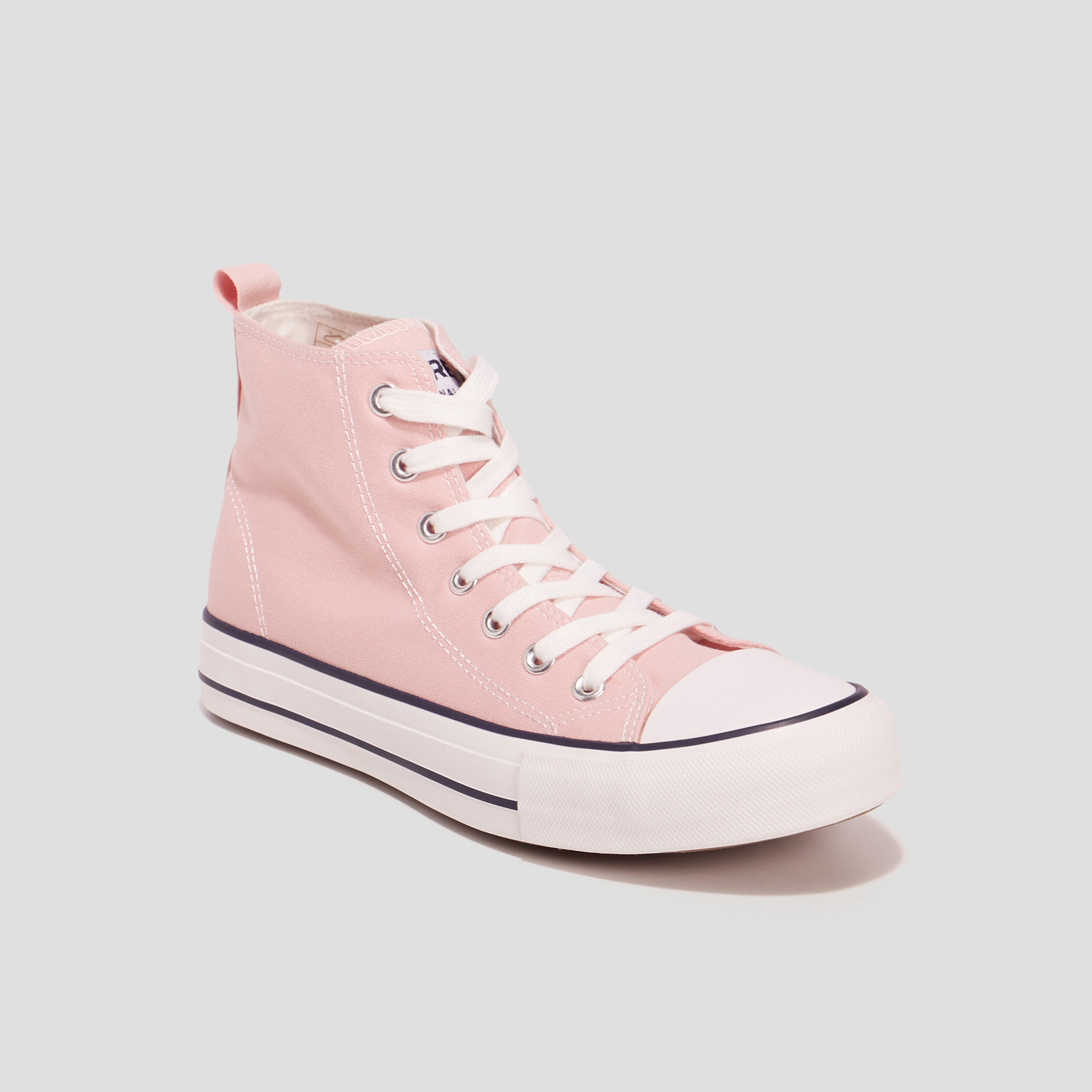 Baskets montantes en toile Creeks rose femme | La Halle