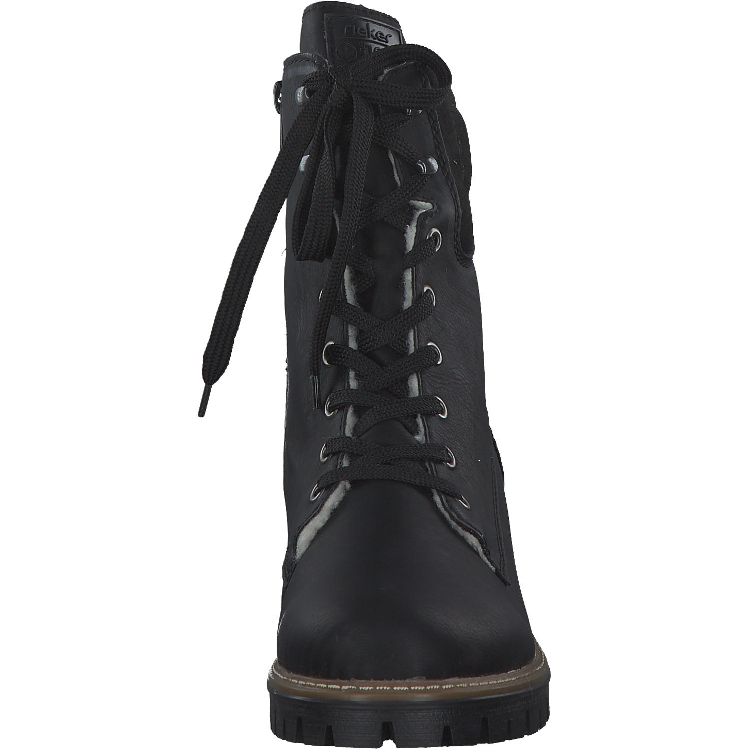 Rieker Y8610, Schnürstiefel, Damen, schwarz/schwarz