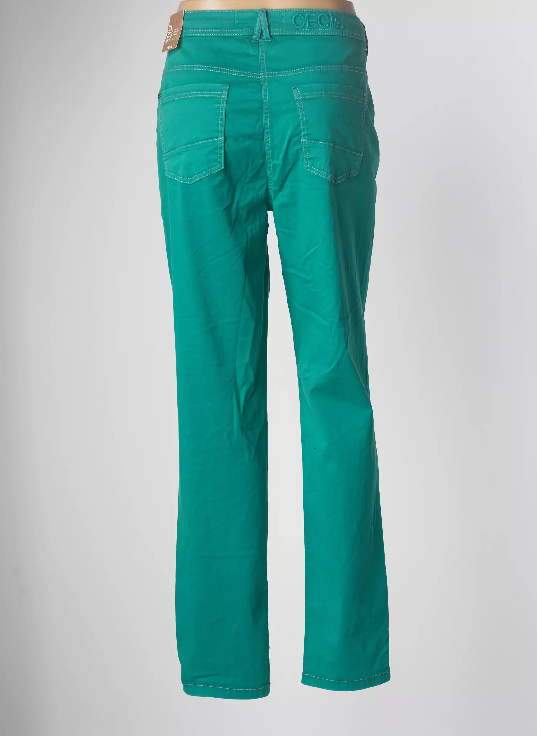 Cecil Pantalons Slim Femme couleur vert