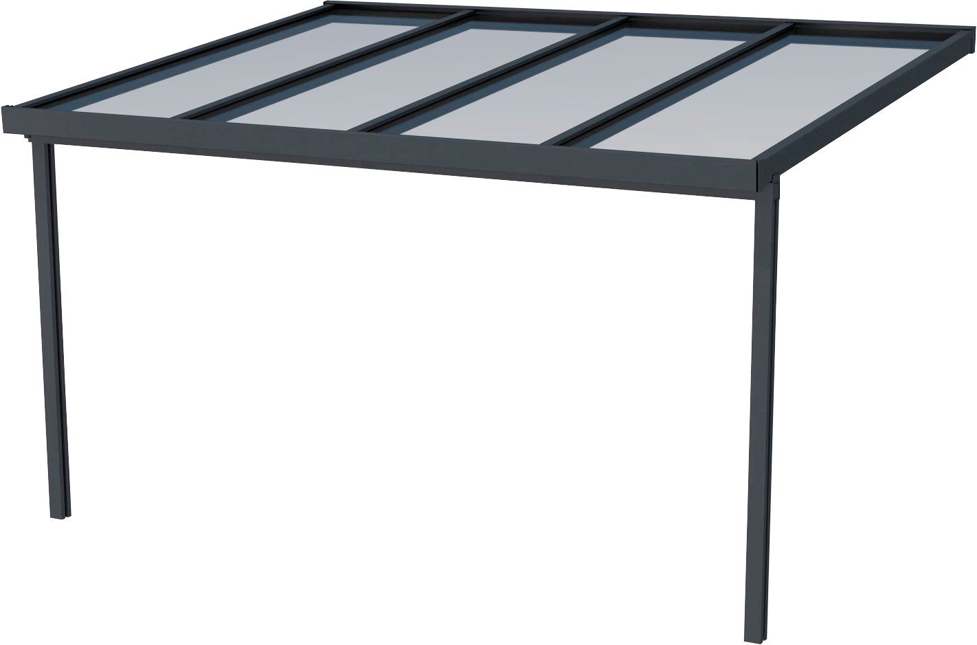 GUTTA Terrassendach Premium, BxT: 410,2x306 cm, Bedachung Dachplatten, BxT: 410x306 cm, Dach Acryl bronce