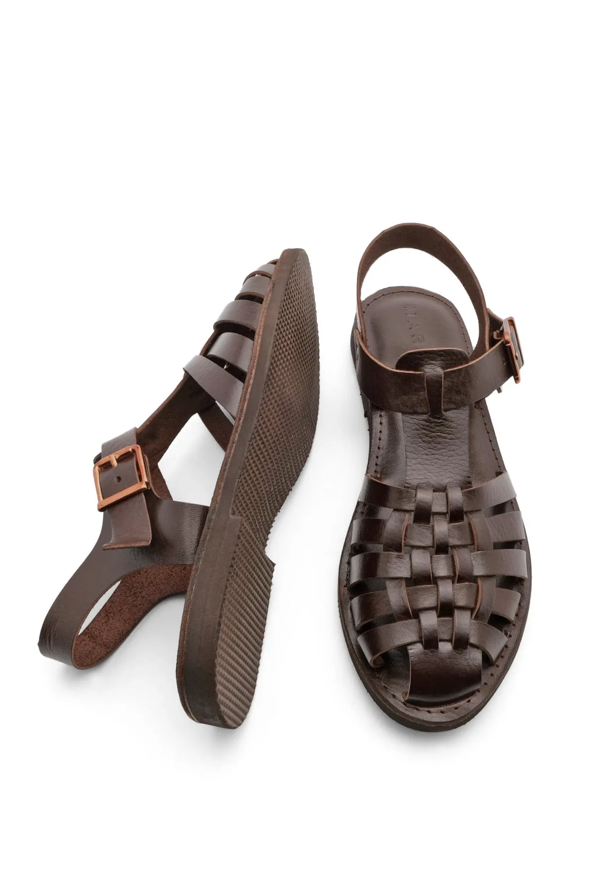 Marjin  Sandalette - Braun - Flacher Absatz