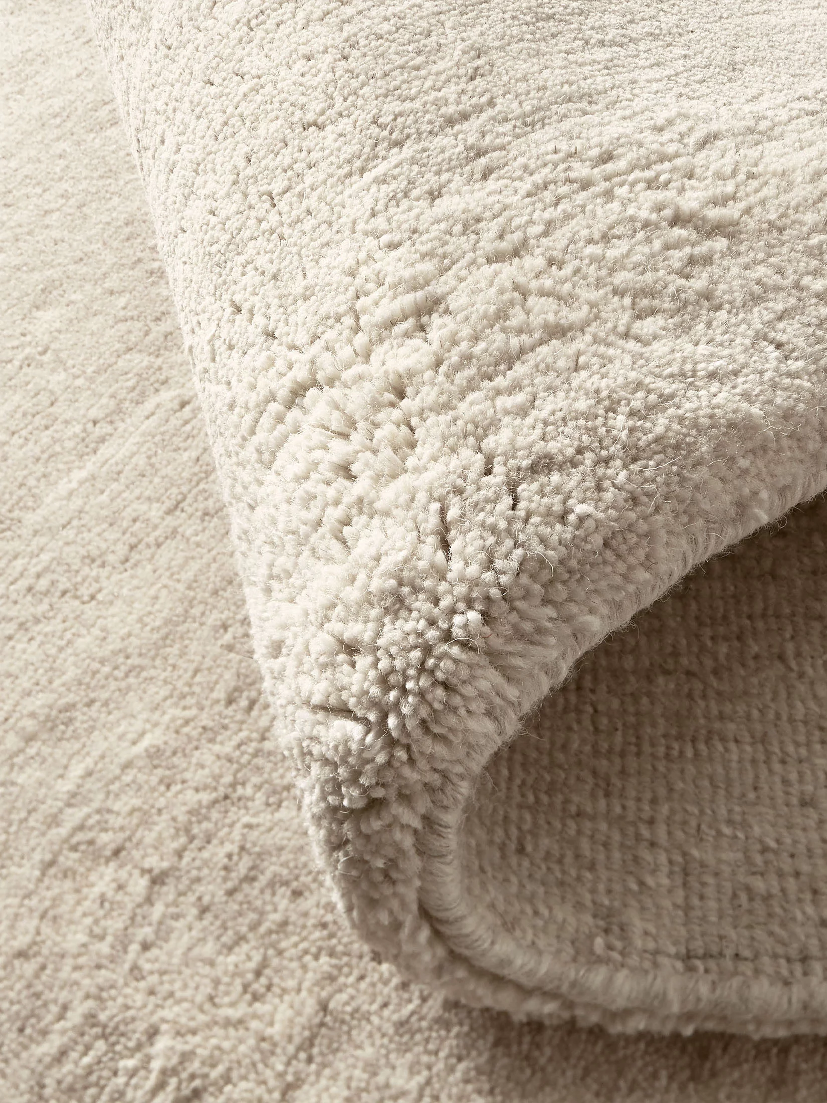 Auckland Woll-Teppich, Hellbeige