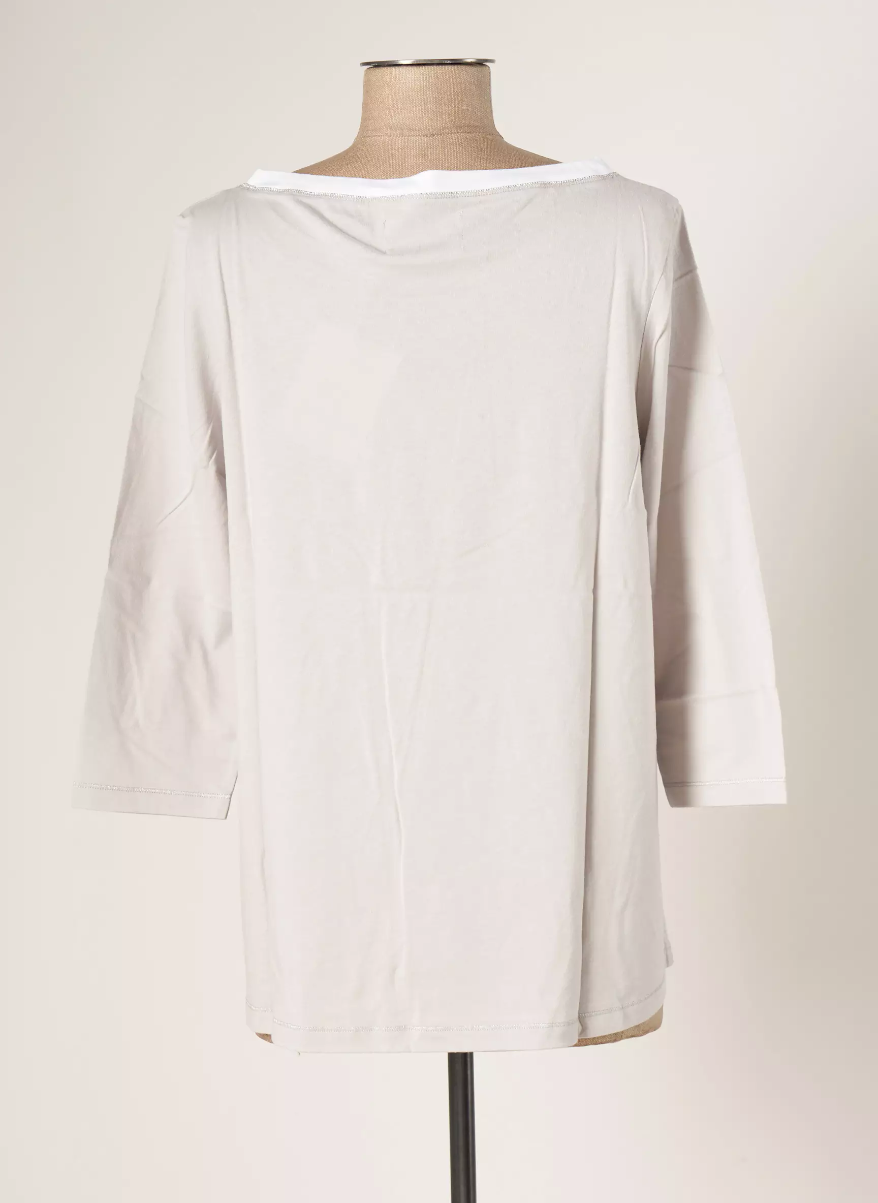 Blanc Boheme Tshirts Femme couleur gris