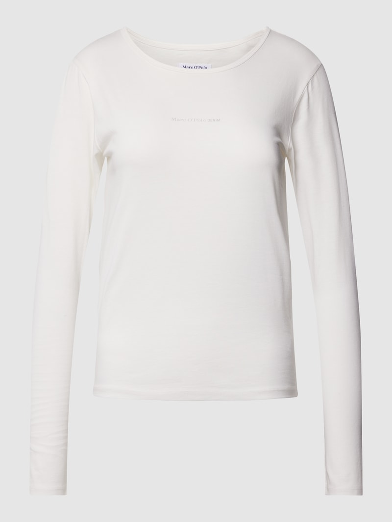 Longsleeve mit Label-Print in offwhite