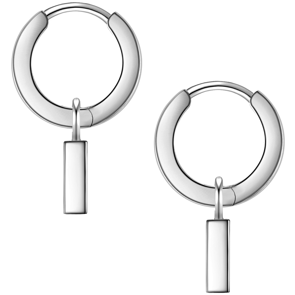Glanzstücke München Créoles en argent Argent sterling Oxyde de zirconium (CZ) en Argent Boucles d'oreilles