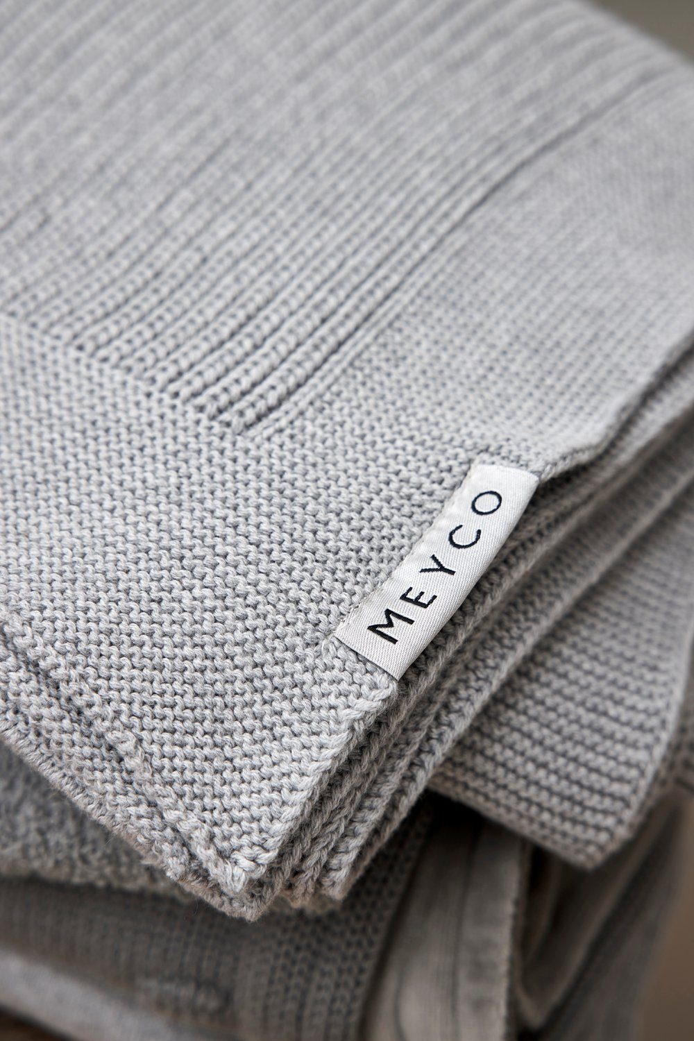 Babydecke Rib Grey Melange, Meyco Baby, 75x100cm