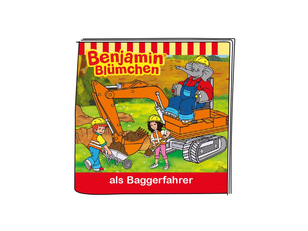 tonies Hörspielfigur Benjamin Blümchen als Baggerfahrer, (1-St), magnethaftend,handbemalt
